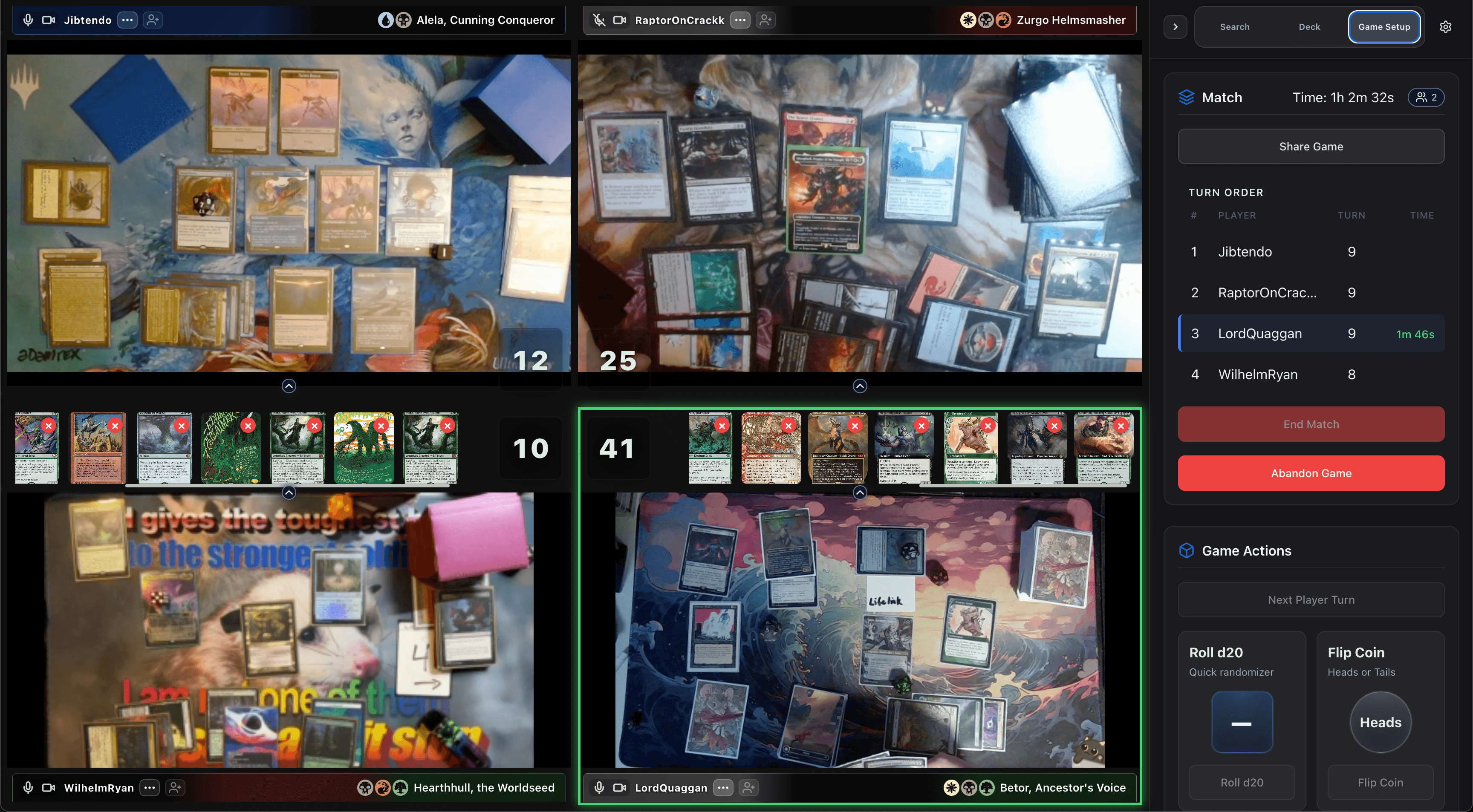 Magic: The Gathering players at table