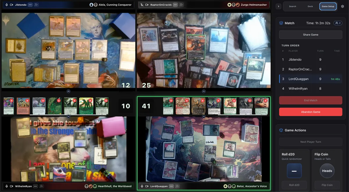 TCG cards on a table